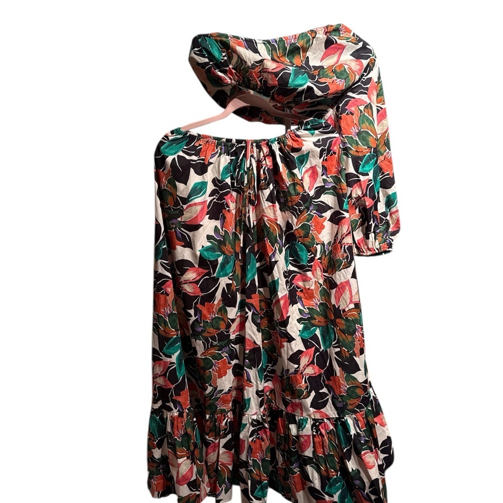 Misa Las Palmas floral Dress - crop top one shoulder with maxi skirt Size small - Picture 3 of 9
